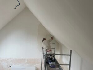 Yann artisan peinture sous rampants échafaudage Mesquer Loire-Atlantique